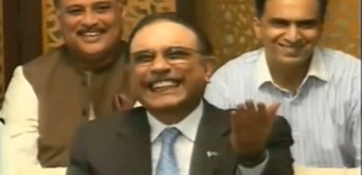 Asif Ali Zardari laughing video meme template