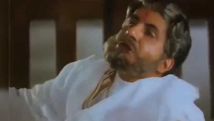 Amitabh Bachchan blood vomitting video meme template