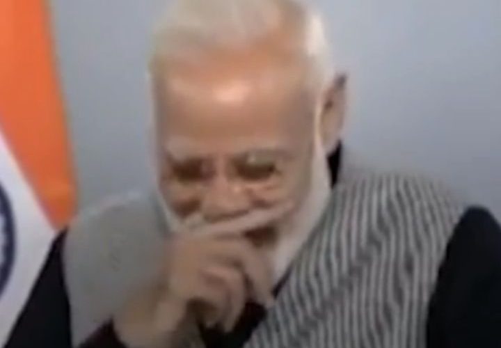 PM Modi laughing video meme template