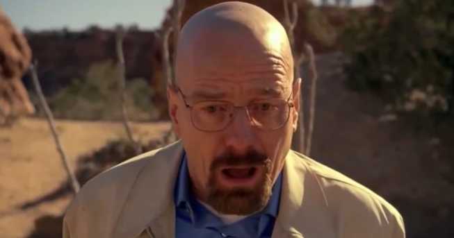Walter white crying and falling video meme template